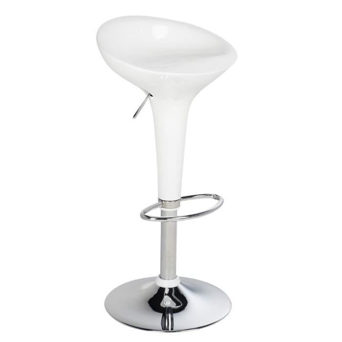 Tabouret design blanc laqué