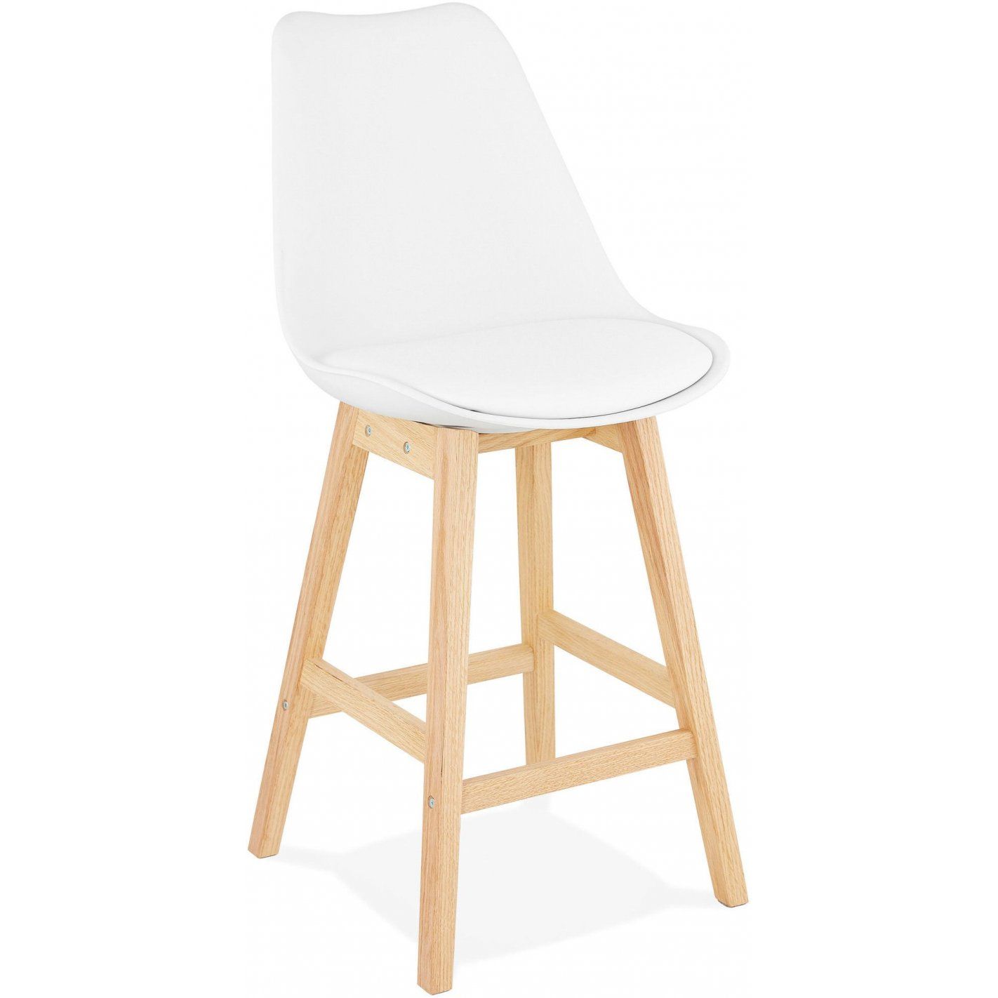 Chaise de bar cuir blanc