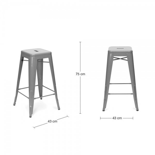 Tabouret tolix pastel