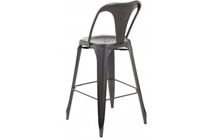 Tabouret de bar avec dossier en metal