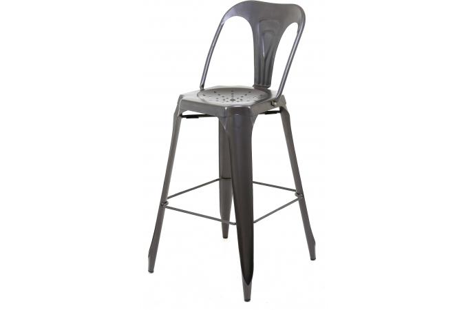 Tabouret bar metal avec dossier