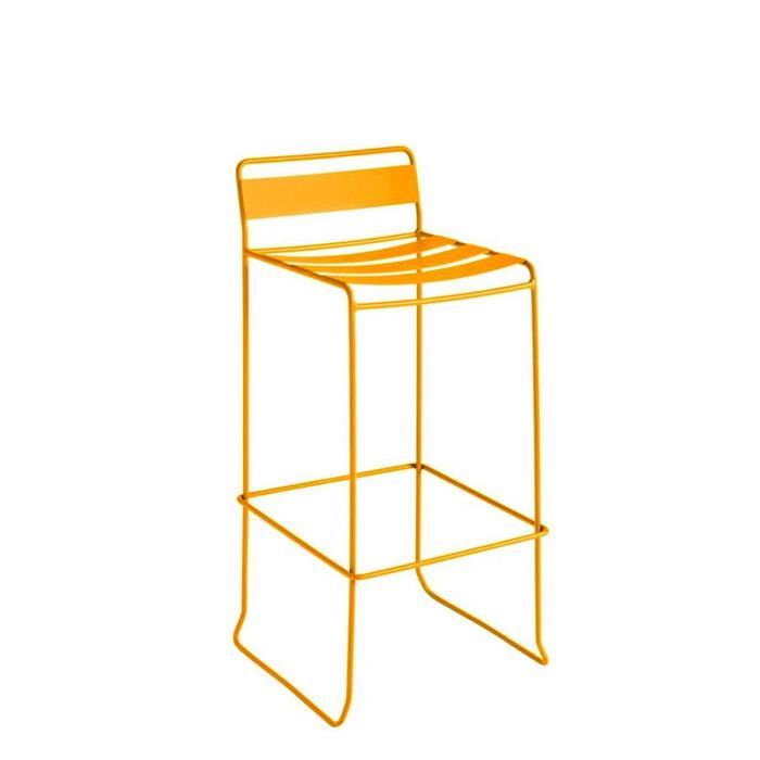Tabouret jaune metal
