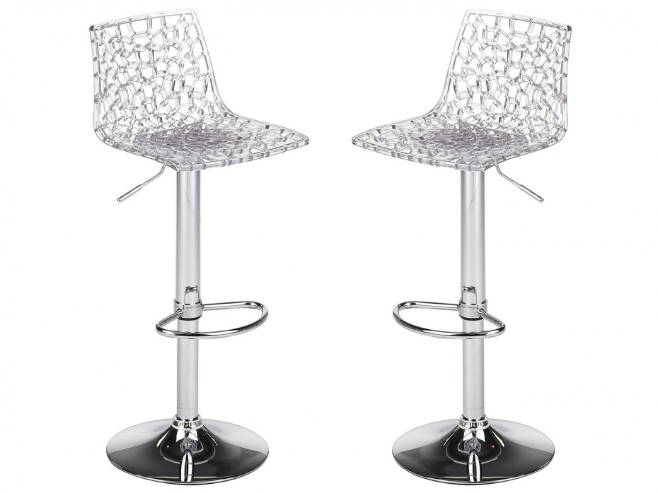 Tabouret de bar transparent design spider
