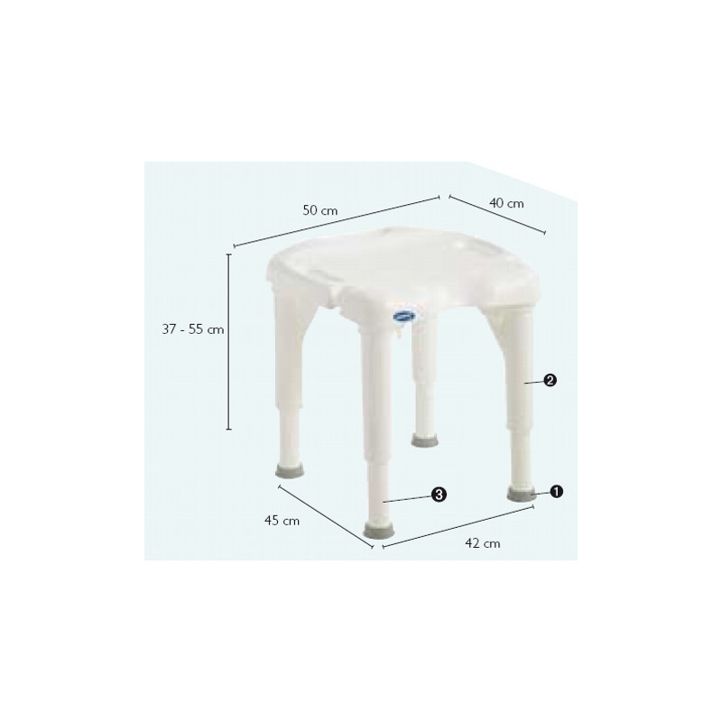 Tabouret de douche invacare alize