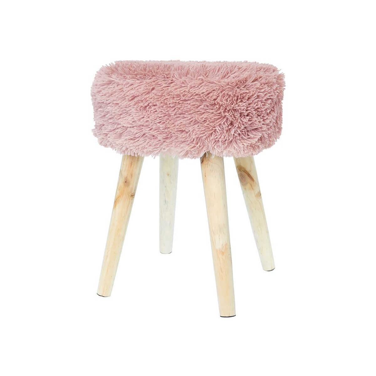 Tabouret en fausse fourrure