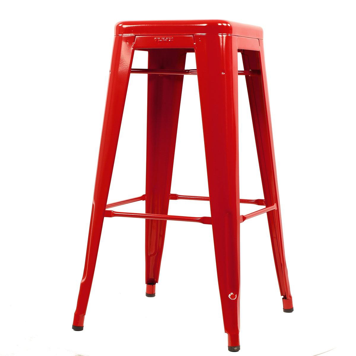 Tabouret tolix bordeaux