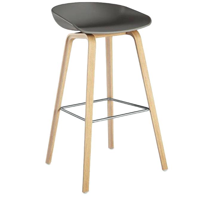 Tabouret de bar design en fer et bois kleen