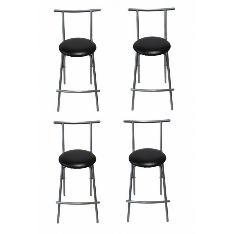 Tabouret de bar noir pliant