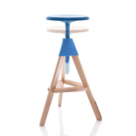 Tabouret a vis bleu
