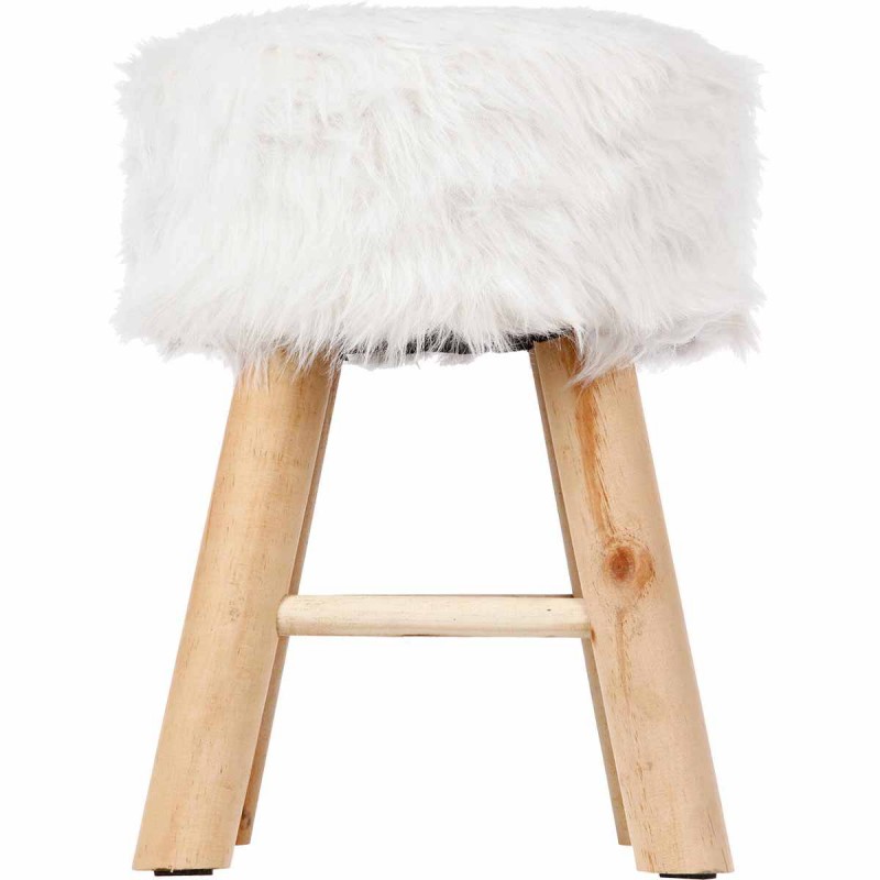 Petit tabouret en fourrure