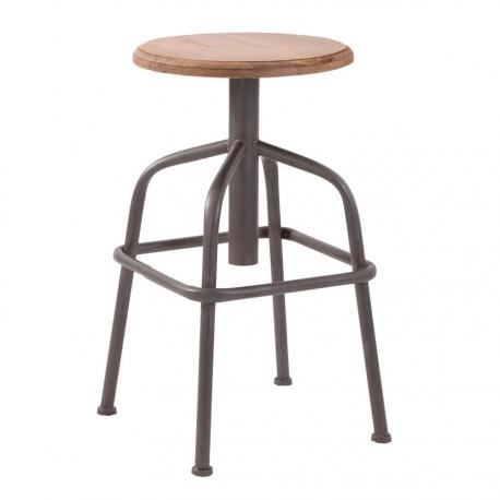 Tabouret de bar industriel effet rouille lot de 2 usino