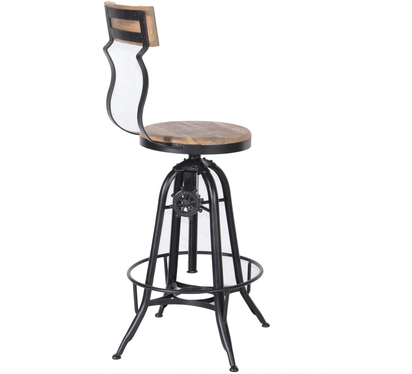 Tabouret fer avec dossier