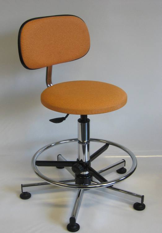 Tabouret roulant avec dossier