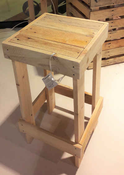 Tabouret en palette