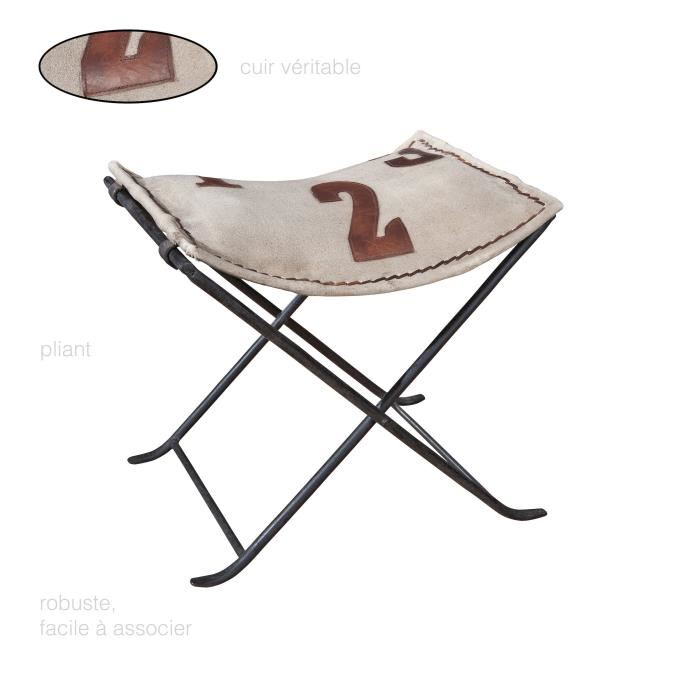 Tabouret pliant fer