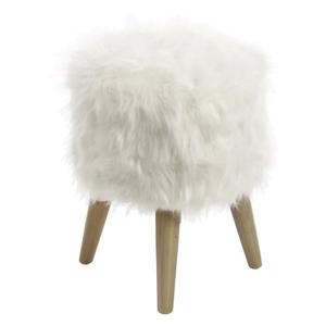 Tabouret fourrure noir