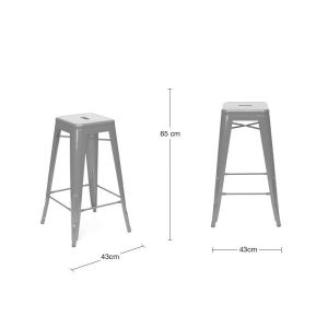 Tabouret de bar façon tolix