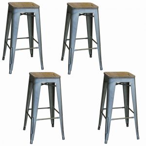 Tabouret tolix h75 petit dossier pas cher