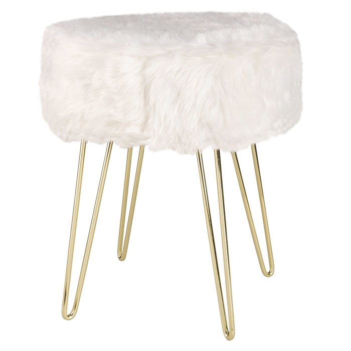 Tabouret fausse fourrure