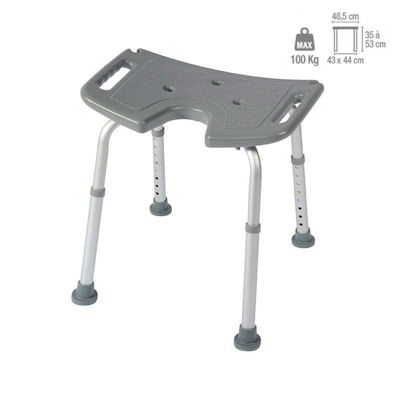 Tabouret de douche jinny blanc