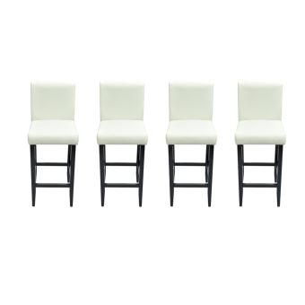 Lot de 4 tabourets de bar chicago blanc