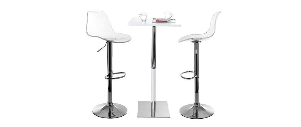 Tabouret de bar design transparent