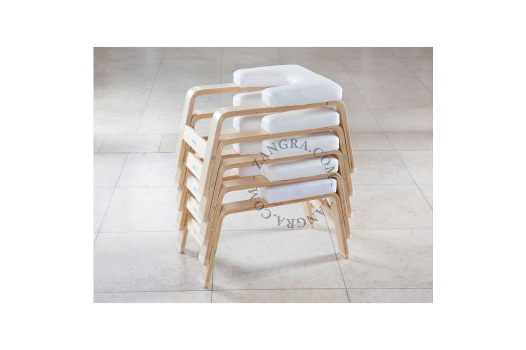 Tabouret yoga poirier
