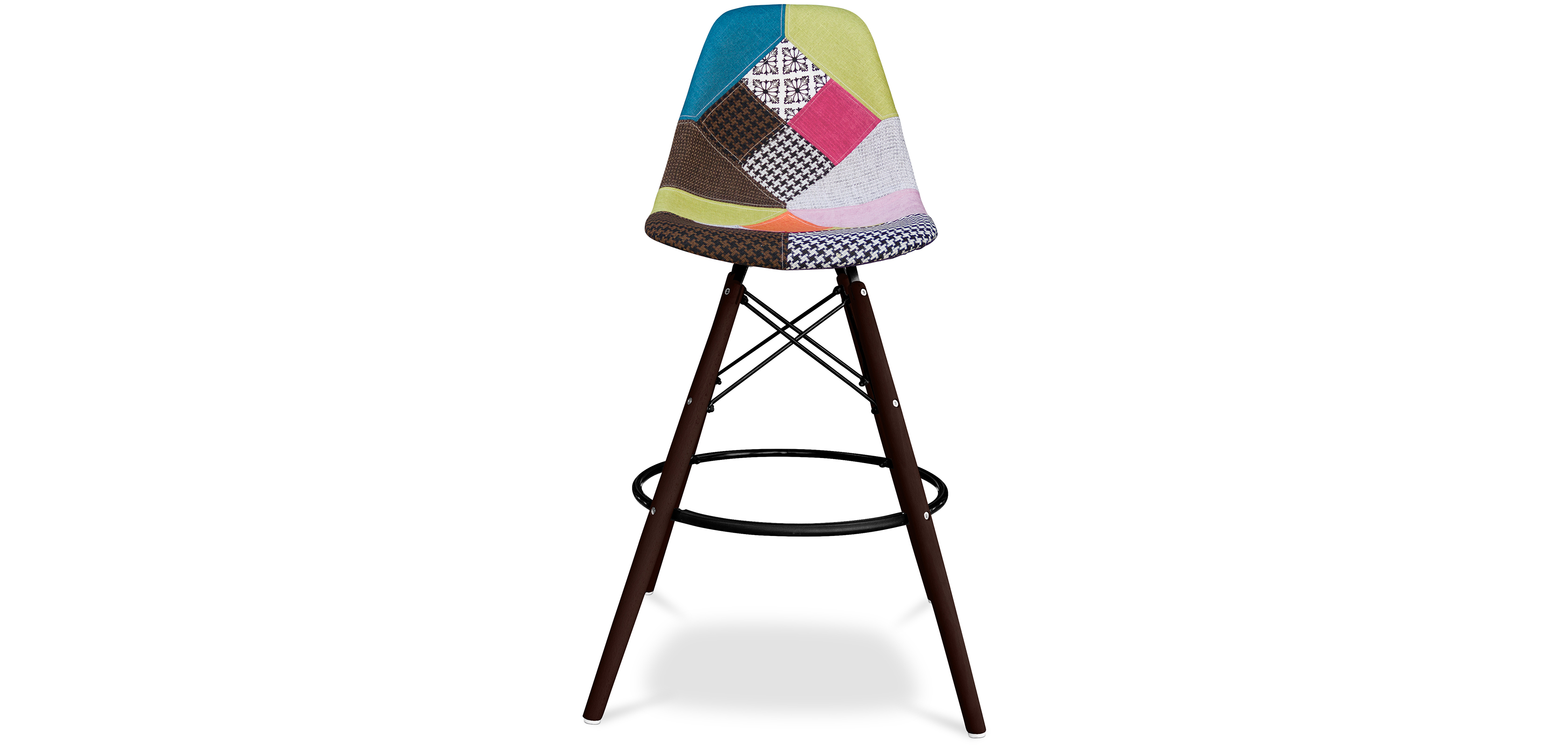 Tabouret de bar dsw piètement foncé charles eames style