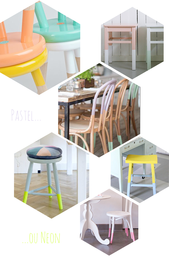 Repeindre un tabouret de bar