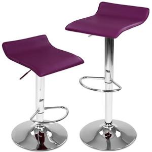 Tabouret de bar blanc et violet