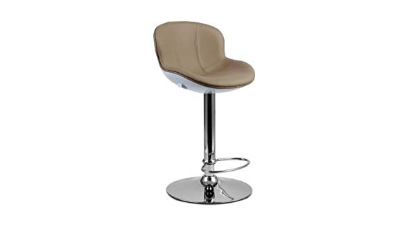 Tabouret de bar alexis blanc/taupe