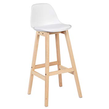 Tabouret de bar avec dossier en plastique