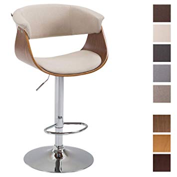 Tabouret de bar bois creme