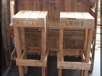 Tabouret de bar exterieur bois