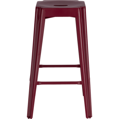 Tabouret de bar en cuir rouge