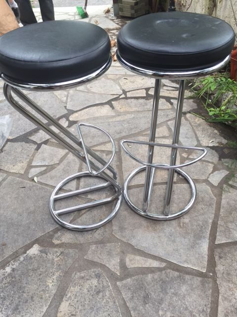 Tabouret de bar assise en metal
