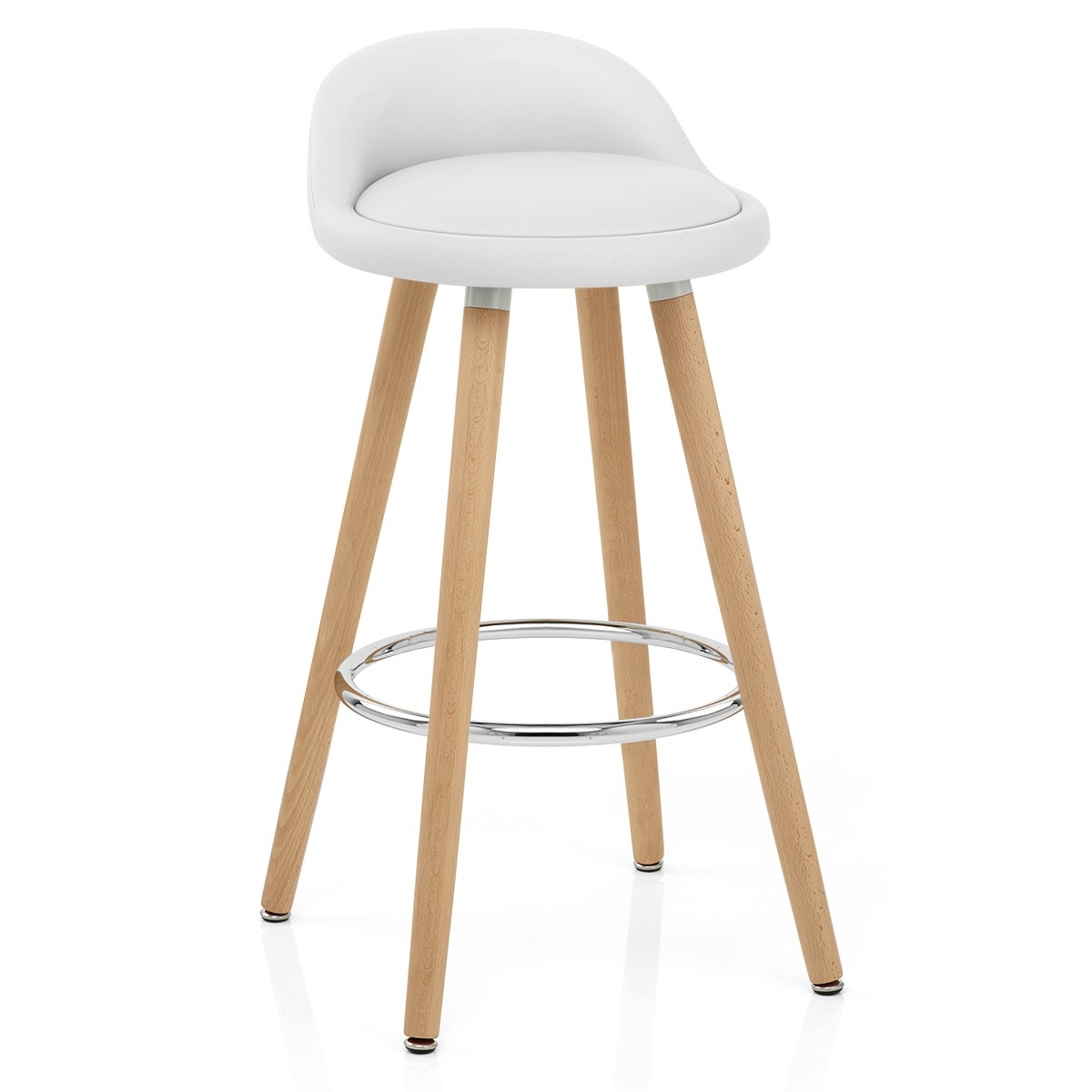 Tabouret de bar fer blanc