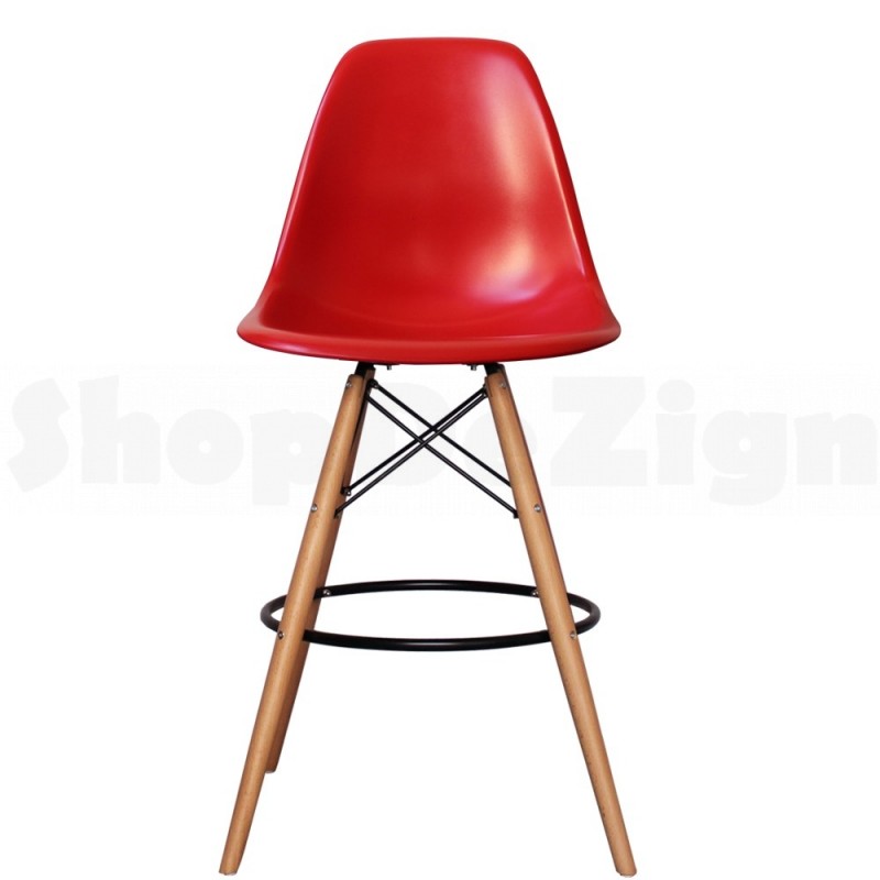 Tabouret de bar rouge noir