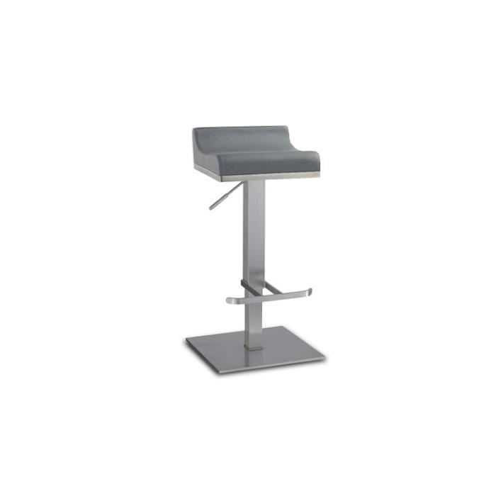 Tabouret de bar pied aluminium brossé