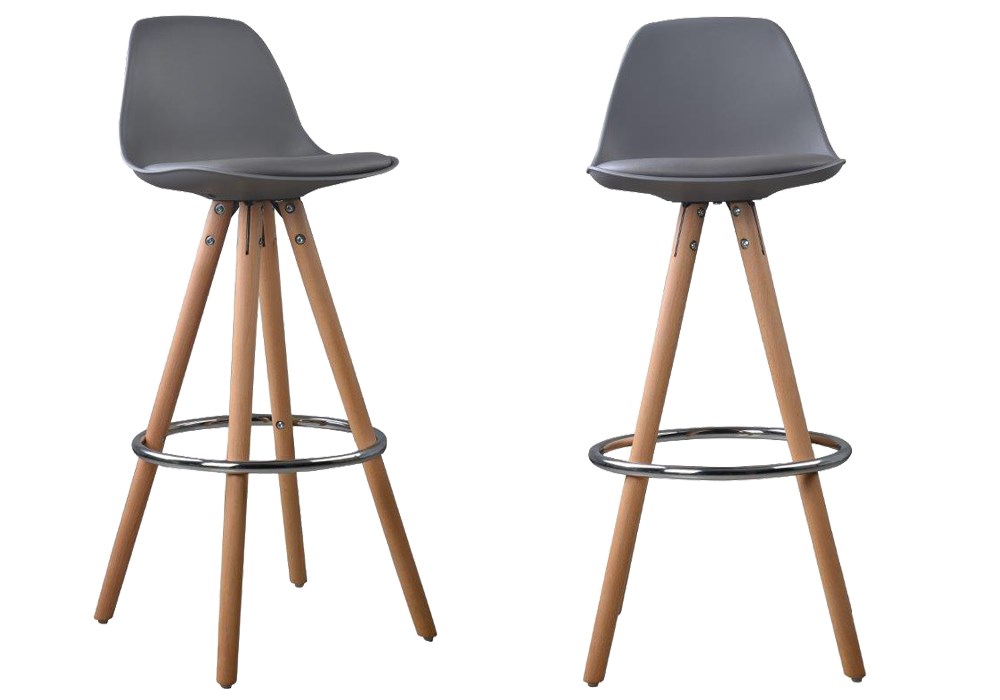 Tabouret de bar scandinave assise 80 cm