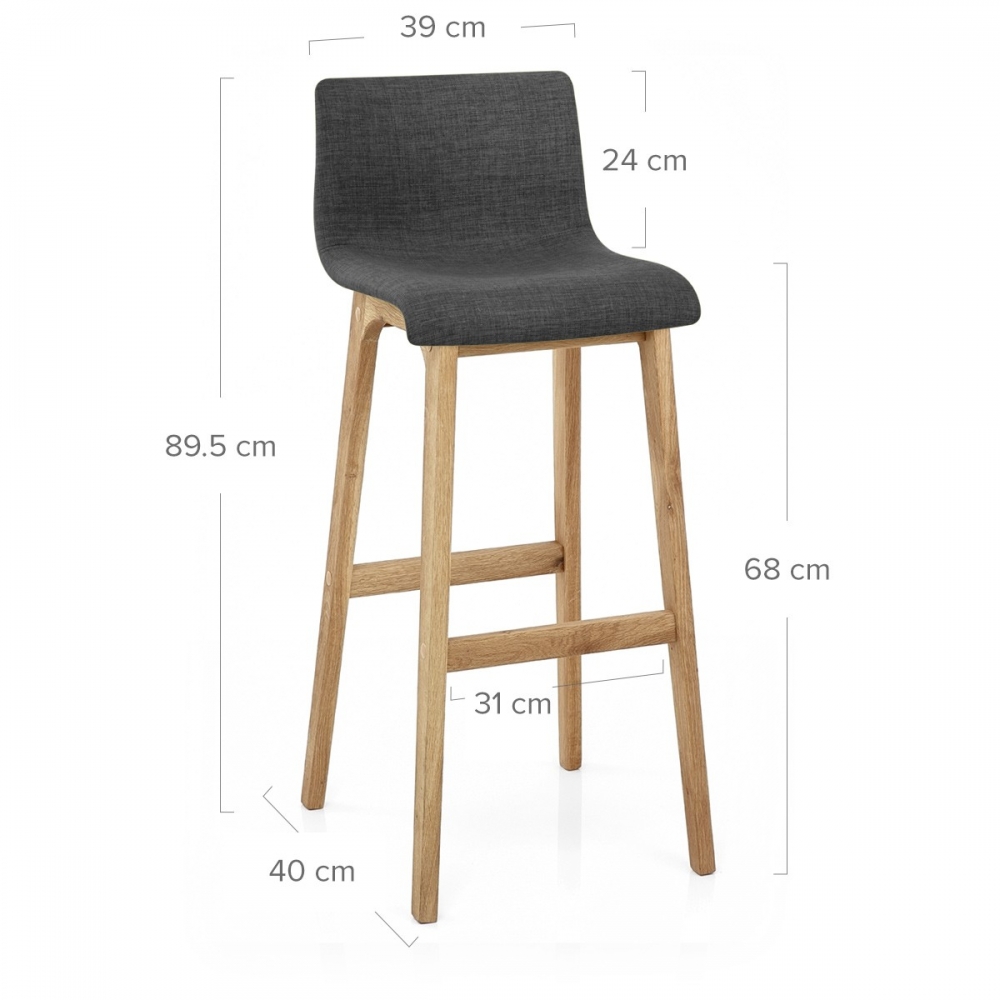 Tabouret de bar bois foncé