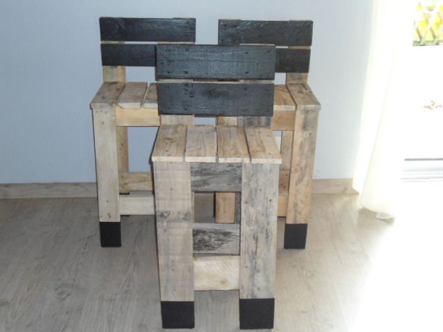 Tabouret de bar en bois palette