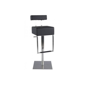 Tabouret de bar blanc pied carre