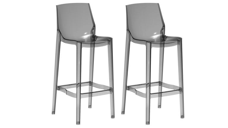 Tabouret de bar fixe gris