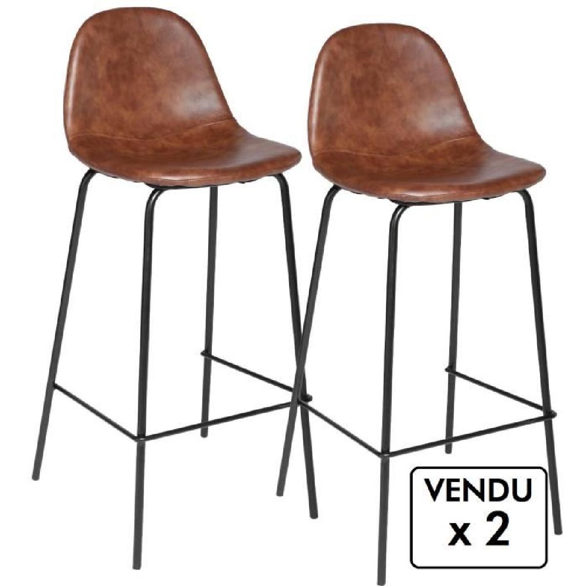 Tabouret de bar industriel inox