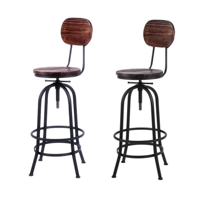 Lot de 2 tabouret de bar industriel