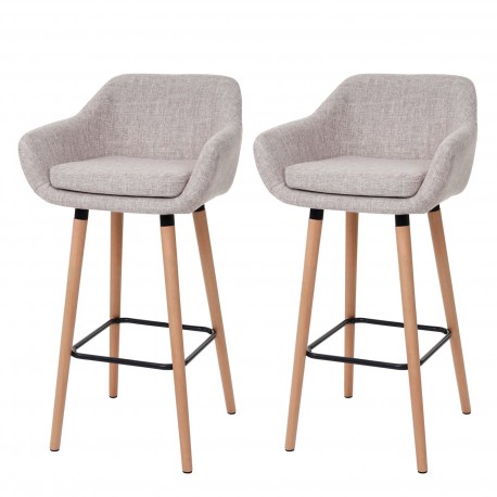 Tabouret de bar scandinave lot de 2