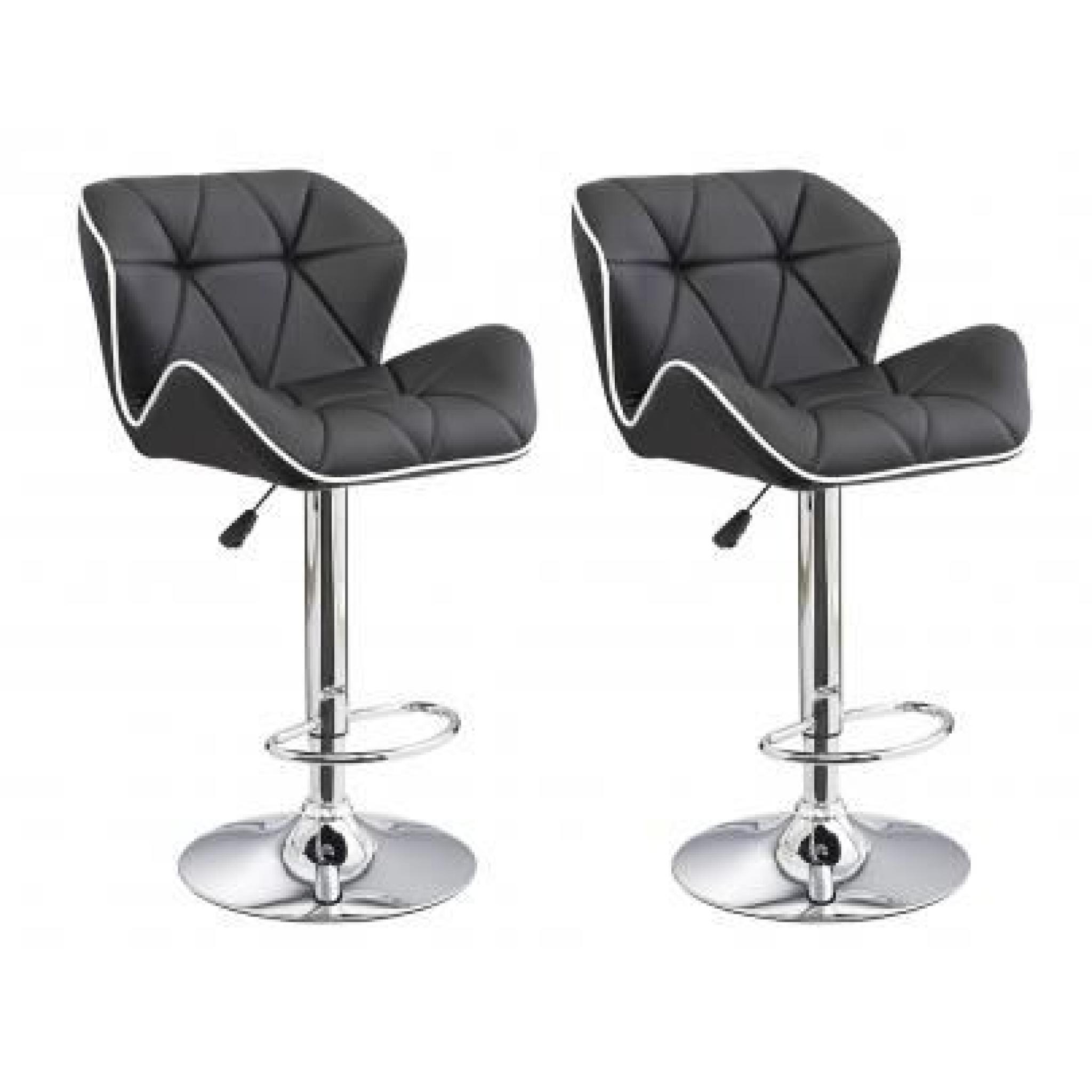 Tabouret de bar gris lot de 2 lead