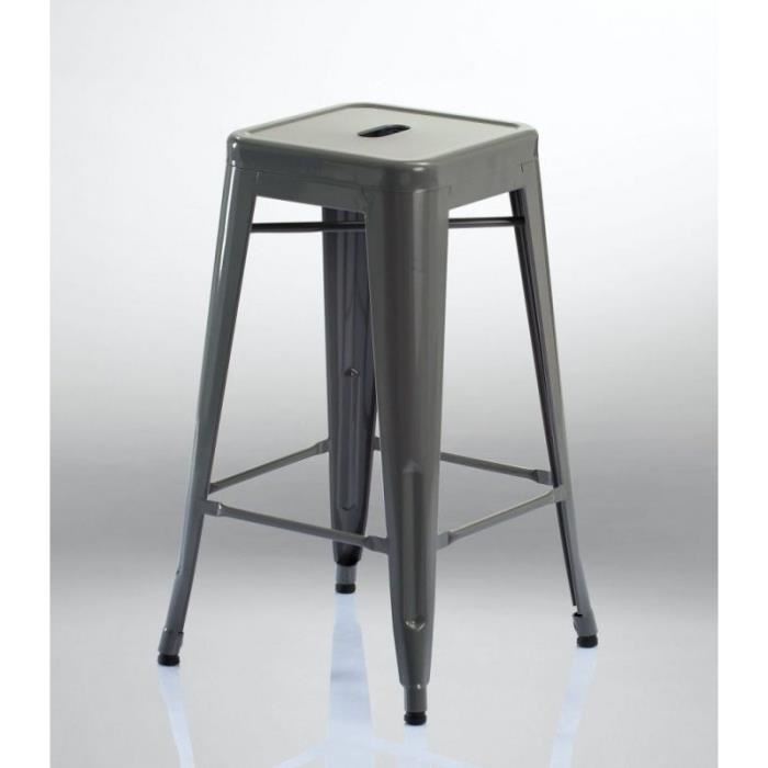 Tabouret de bar tolix gris