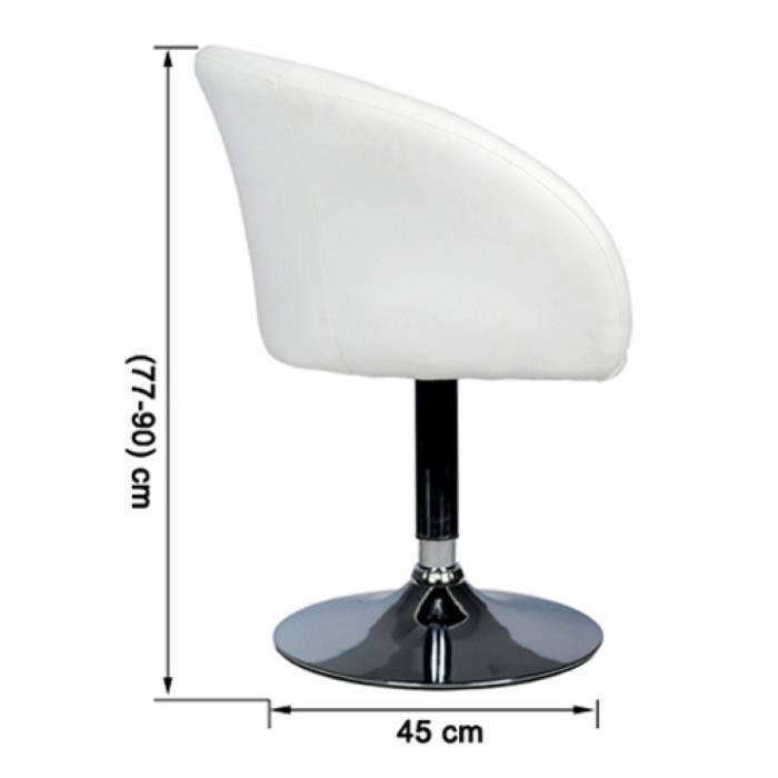 Tabouret de bar chester blanc